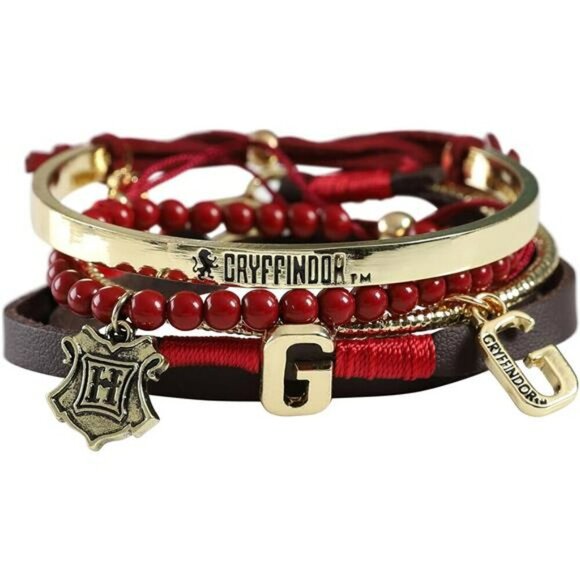 Harry Potter Gryffindor Friendship Bracelet Set 4 Pack Gift for Fans Kids - Picture 4 of 5